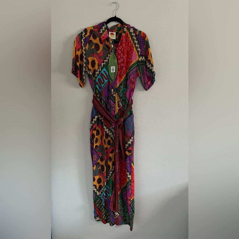 FARM Rio Dotted Patch Scarf Uni Jumpsuit NWT